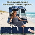 thumbnail image 5 of Slsy Camping Chair with Canopy,Portable Camping Canopy Chair with Ice Bag,Side Pocket and Cup Holder,Folding Beach Lounge Chair for Outdoor Camping, Fishing, Lawn,Tailgates, 5 of 8