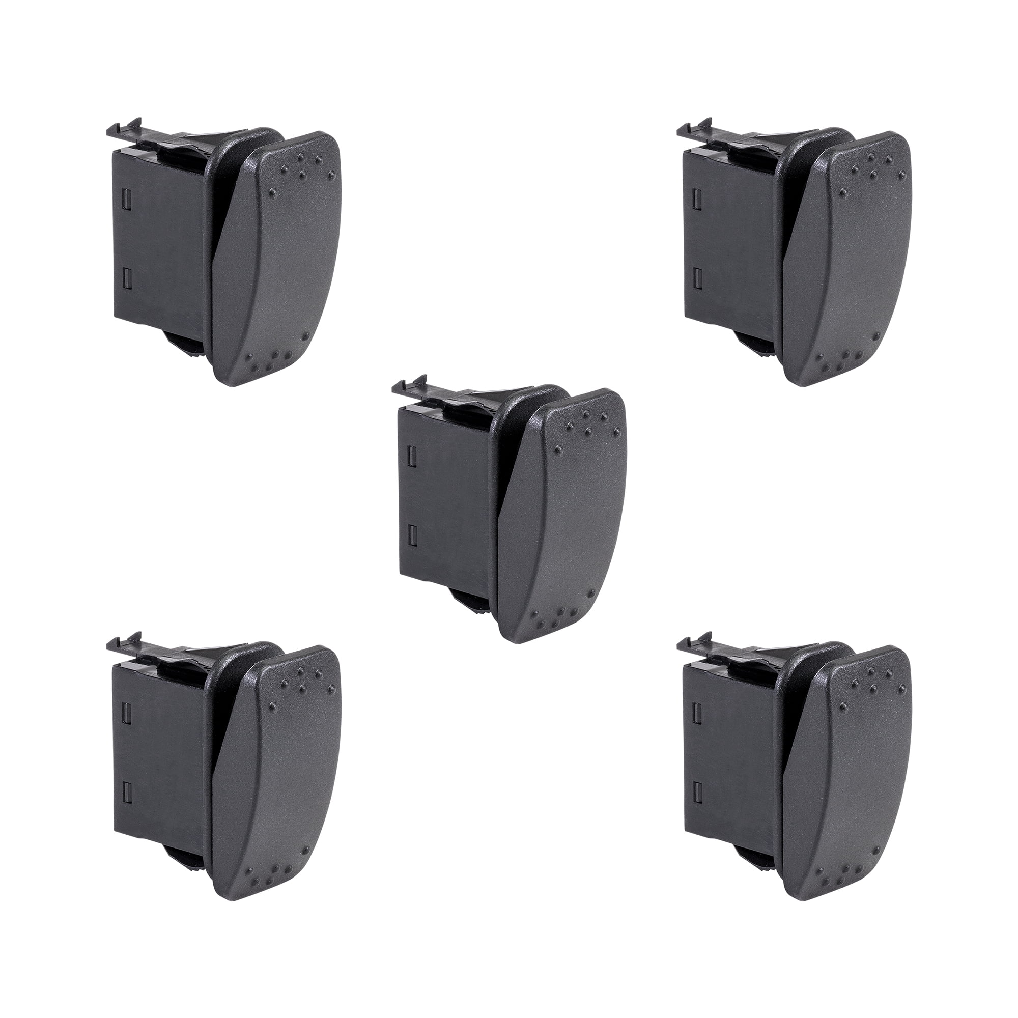 5pc 12V DC 20A 2-Pin SPST Momentary Rocker Switch Kit - Walmart.com