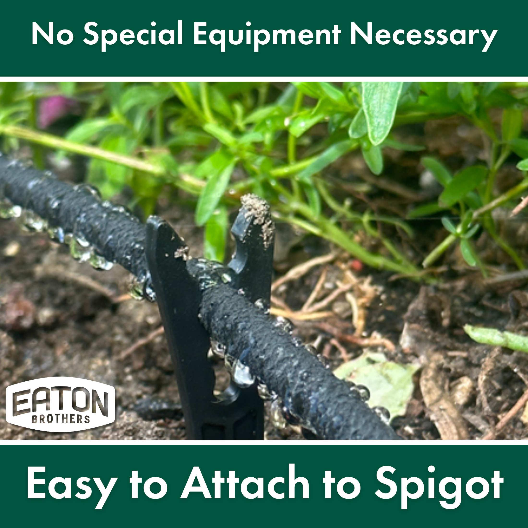 Eaton Brothers Bulk Soaker Hose, 250 ft, 1/4" Inner Diameter, No-End Flexible Drip Watering Line for Gardens and Raised Beds
