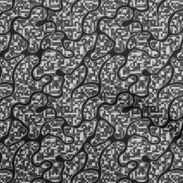 oneOone Viscose Chiffon Gray Fabric Abstract Sewing Material Print Fabric By The Yard 42 Inch Wide