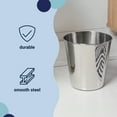 thumbnail image 3 of happimess Nolan Modern Classic Smooth Steel 2 Gal Waste Bin, Polished Steel (Set of 2), HPM1113D-SET2, 3 of 7