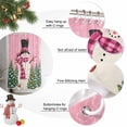 thumbnail image 6 of Pink Snowman Christmas Shower Curtain, Xmas Tree Snowflake Abstract Waterproof Fabric Shower Curtains with 12 Hooks, Bathroom Curtain Set for Bathroom Accessories Decor, 36 x 72 Inches, 6 of 9