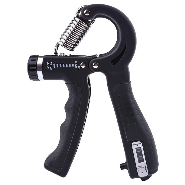 Entrenador de fuerza de agarre con contador inteligente, resistencia ajustable 11-132 lbs (5-60kg), ejercicio antideslizante para el dedo perfecto para la construcción del músculo del antebrazo Feliz Sencillez