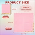 thumbnail image 2 of Uxcell 50 Pcs Scalloped Cocktail Napkins with Gold Foil Edges, 5 x 5 Inch Disposable Scalloped Paper Napkins for Wedding Engagement Anniversary Party Tableware Decorations, Pink, 2 of 7