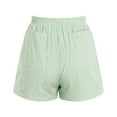 thumbnail image 5 of vigerkar Women Stripe Boxer Shorts Casual Shorts Elastic Waist Shorts Summer Going Out Shorts Green, S, 5 of 5
