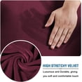 thumbnail image 4 of Rich Velvet Stretch 2 Piece Chair Cover Chair Slipcover Sofa Cover Furniture Protector Couch Soft with Elastic Bottom Chair Couch Cover with Arms Width Up to 49 Inch, 4 of 7