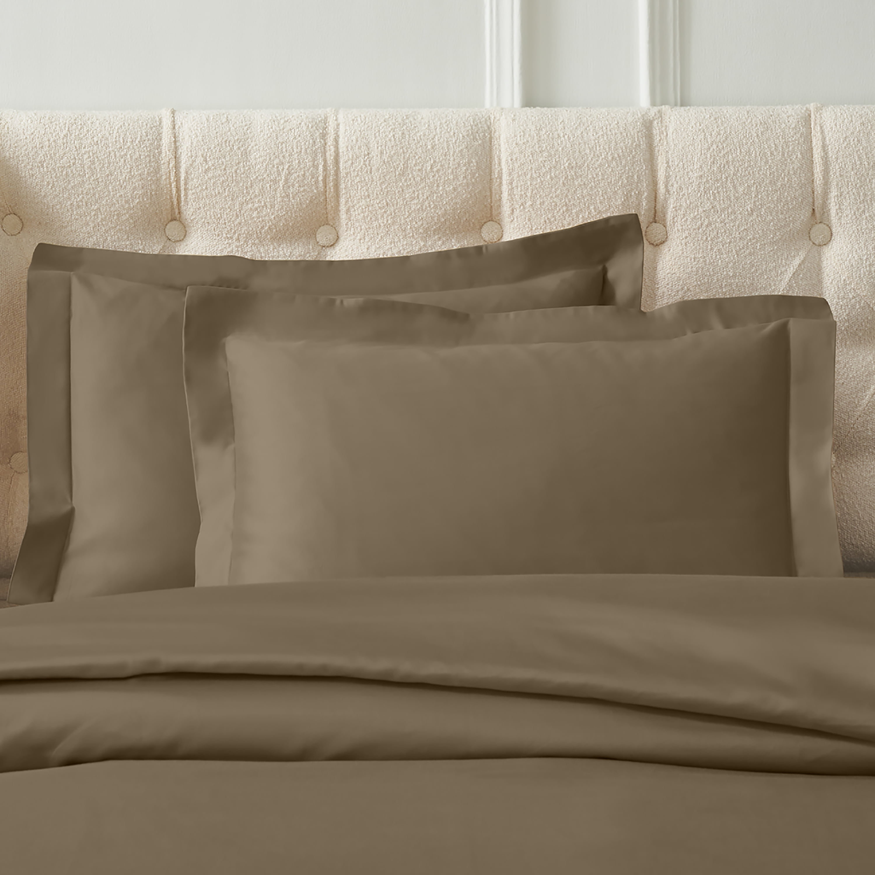 Superior Egyptian Cotton 1200 TC Solid Taupe Duvet Set, King/California King