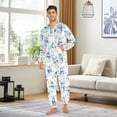 thumbnail image 3 of joogoo Snowman Snowflake Unisex Adults Onesies Pajamas Jumpsuits L, 3 of 7