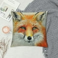 thumbnail image 2 of BCIIG  Fox Pillows Decorative Throw Pillow Cover Cute Animal Watercolor Red Fox Pillow Case 18x18 Inch Cotton Linen Canvas Cushion Cover Happy Father's Day Sofa Bed Red Orange White, 2 of 5