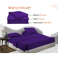 thumbnail image 2 of SGI Bedding Egyptian Cotton Top Split Sheet Set Stripe Adjustable Bed 39" Split Head King 600 TC 15" Deep Purple, 2 of 9