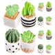 thumbnail image 2 of 12 suculentas artificiales en macetas: adornos realistas de cactus para escritorio, minidecoración verde para oficina, estantería, casa de muñecas, jardín y terrario., 2 of 5