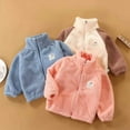 thumbnail image 4 of KYAIGUO Toddler Kids Fleece Outwear for Boys Girls,Baby Fall Winter Long Sleeve Jacket Zip Solid Color Little Boys Girls Thick Warm Jacket Outerwear ClothesL,Size 1-10 Years, 4 of 8