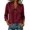 *Wine, variant on VBVC Women's Cotton-Linen Button Down Blouse , Ladies' Peter Pan Collar 3/4 Sleeve Top , Office Work Summer Shirts For Women,Beige,S-2XL