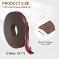 thumbnail image 2 of Uxcell Protector 0.8"x19.7 ft Self Adhesive Guard Brown for Wall Table Floor, 2 of 5