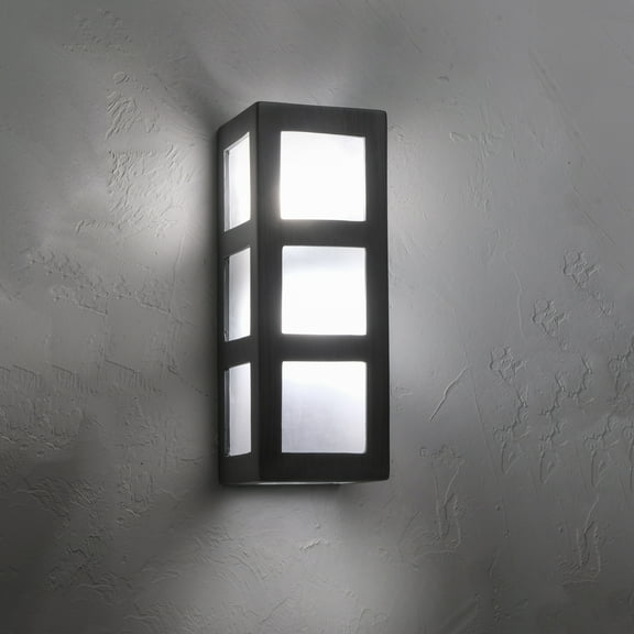 Luxury Lighting, Varien Bay 15" High Ceramic Outdoor, Wall Mount Light, Antique Pewter Finish, Electric, 120VAC, LED Bulb Included
