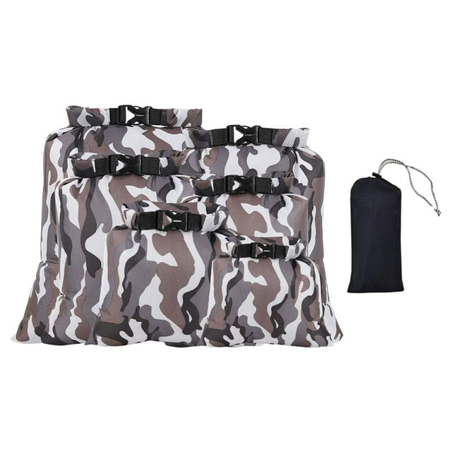 Wweixi 6pack/lot Floating Dry Bags Set High Performance Easy Carrying 5L 6 Pack Professional Roll Top Waterproof Dry Bags 3L Gray