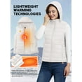 thumbnail image 4 of Off Road Ventures Woman Puffer Vest Outerwear Lightweight Hood Winter Sleeveless Jacket With Zipper Pocket, 4 of 6