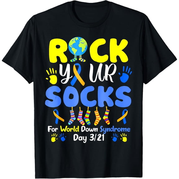 Exquisite and comfortable-Rock Your Socks For World Down Syndrome Day Men Women T-Shirt