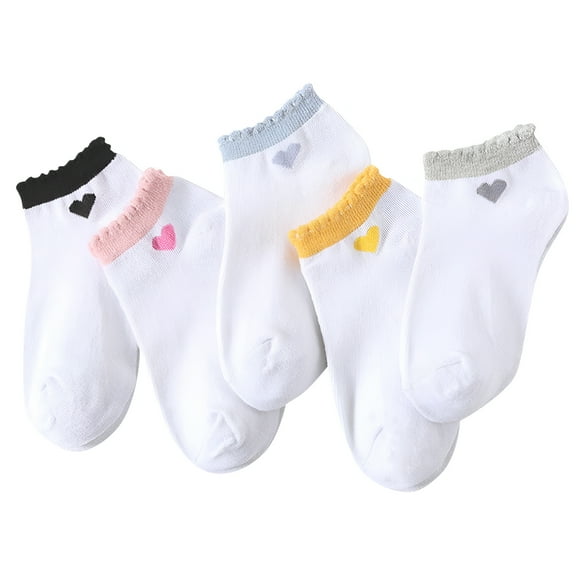 TELOLY Women's Sock Shoes Cushion Ankle Footies Low Cut Socks, White