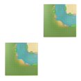 thumbnail image 3 of bedienty Plastic Building Bricks Baseplate Base Plate Board Platform Miniature Replacement Parts Presents Party Favors Accessories Grass Type 2 2Set, 3 of 6