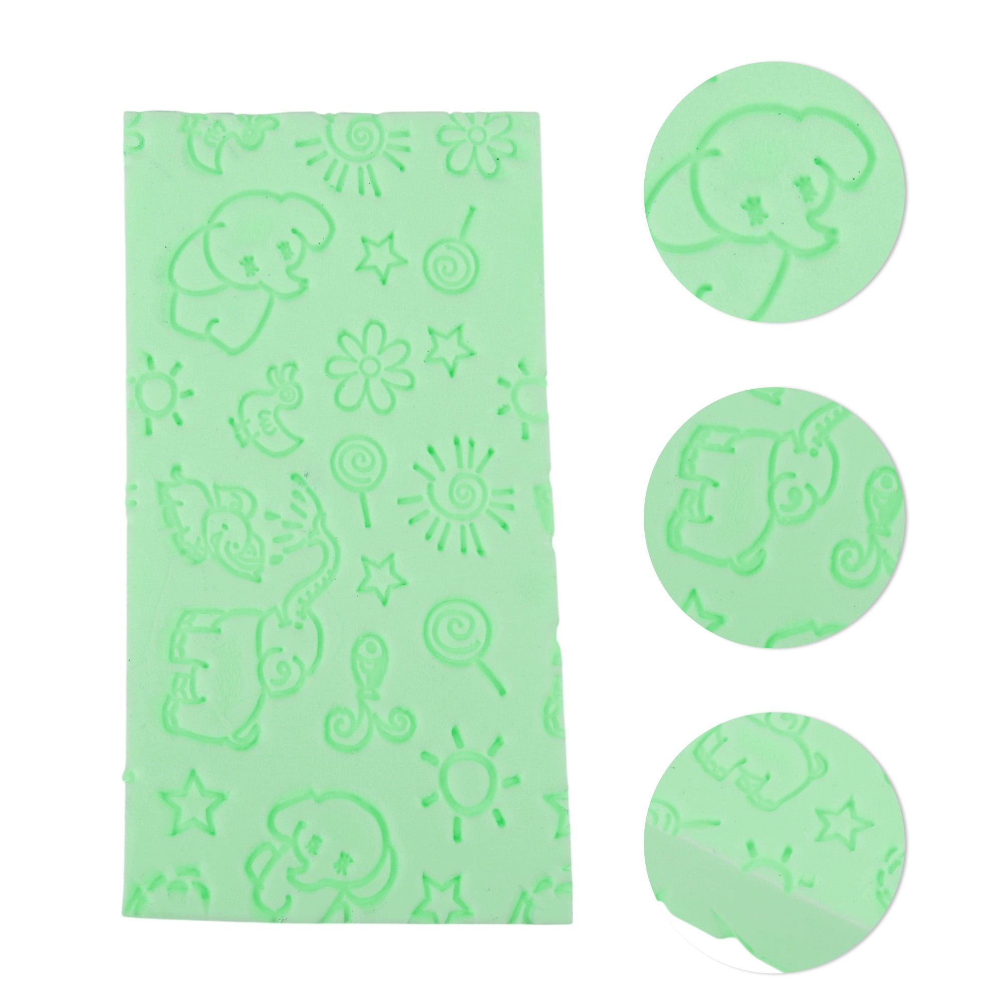 Unique Bargains Elephant Pattern Bath Sponge Body Scrubber 1 Pc Green