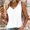 thumbnail image 2 of Womens Tops Women Fashion Solid Casual Sexy Vest Back Hollowed Lace Top T Shirt Women Workout Tops Large Woman Shirt Thin Tee Shirts Short Sleeve Athletic Top Womens Long Sleeve T Shirts plus White M, 2 of 9