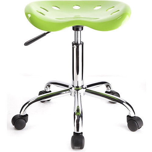 Flash Furniture Vibrant Spicy Lime Tractor Seat and Chrome Stool