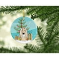 thumbnail image 2 of Christmas Tree and Afghan Hound Ceramic Ornament, 2 of 3