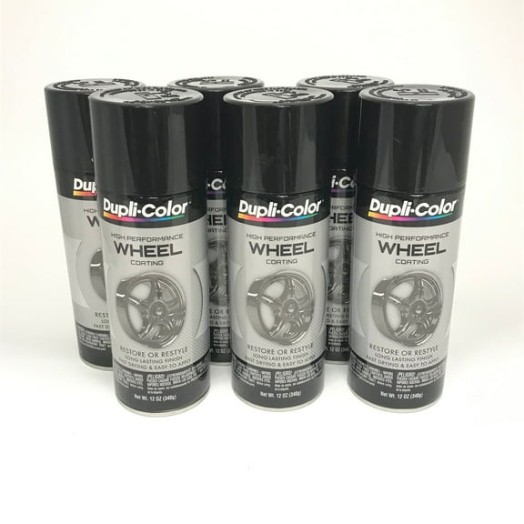 Dupli Color HWP108 Gloss Black Automotive Touch-Up Paint 12 oz, 6 Pieces