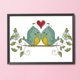 thumbnail image 1 of Cuadros Decorativos Bordado parcial 14CT DIY dibujos animados corazón pájaro impreso arte punto de cruz Kit Ndcxsfigh Nuevos Originales, 1 of 1