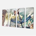 thumbnail image 2 of Library Way and 5th Avenue Street Signs - Modern Cityscape Canvas Art Print, 2 of 3