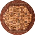 thumbnail image 1 of Ahgly Company Indoor Round Oriental Orange Industrial Area Rugs, 6' Round, 1 of 4