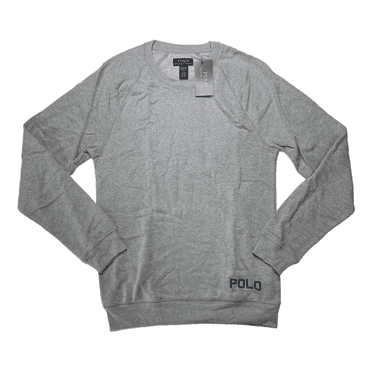 Polo Ralph Lauren Crew Neck Regular Fit Mens Sleepwear Sweatshirt, Grey, S