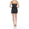 thumbnail image 3 of White Mark Women's Satin Cami & Shorts Pajama Set, 3 of 4