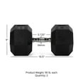 thumbnail image 2 of Titan Fitness 90 LB Pair Free Weights, Black Rubber Coated Hex Dumbbell, Ergonomic Cast Iron Handle, Strength Training, 2 of 7