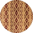 thumbnail image 1 of Ahgly Company Indoor Round Oriental Brown Modern Area Rugs, 7' Round, 1 of 4