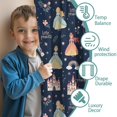 thumbnail image 3 of Blackout Kids Curtains,Dark Blue Little Princess Pattern Childrens Insulated Curtains Set Of 2,Bedroom Essentials,Toddler Room Decor 42"x54", 3 of 5