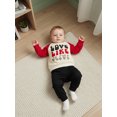 thumbnail image 6 of BemeyourBBs Love Like Jesus Toddler Baby Boy Valentines Day Outfit Winter Fall Spring Newborn Baby Christening Clothes Letter Print Raglan Sleeve Sweatshirt Joggers 2 Piece Set, 6 of 9