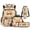 Beige Cat Mushroom, variant on Red Motorcycle Kids Backpack Set for Boys, 4 Piece with Lunch Box Water Bottle Bag 17 Inch Lightweight Multi-Pocket Bookbag Fits 15.6 Laptop for Elementary