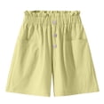 thumbnail image 1 of Zpanxa Girls Polyester Pants Solid Color High Waisted Loose Fit Wide Leg Pleated Style 7-8 Years, 1 of 6