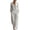 White, variant on cfhntfmh Womens Sets 2 Piece Outfits 3/4 Sleeve V Neck Button Tops Palazzo Pants with Pockets Cotton Linen Clothes