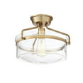 thumbnail image 5 of Trade Winds Gardner Semi-Flush Mount Ceiling Light in Warm Brass, 5 of 6