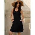 thumbnail image 3 of Vestido de baño sin mangas LUXVEER para verano, negro, XXXL, 3 of 8