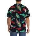 thumbnail image 3 of Yiaed Fishing Lure Print Mens Casual Wrinkle Free Shirts Short Sleeve Button Down Summer Stretch Dress Shirt-XX-Large, 3 of 5