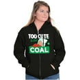 thumbnail image 3 of Swee'Pea Too Cute Get Coal Christmas Zip Up Hoodie Men's Women's Brisco Brands S, 3 of 6