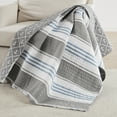 thumbnail image 2 of Provincetown by Levtex Home - Provincetown Quilted Throw - (50x60in.) - Striped Coastal - Grey, White, and Blue - Reversible, 2 of 4