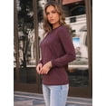 thumbnail image 3 of FUNING Womens Long Sleeve Shirts Pleated Crew Neck Casual Fall Fashion Tops Loose Fit Lightweight Girls Outfits Clothes, 3 of 7
