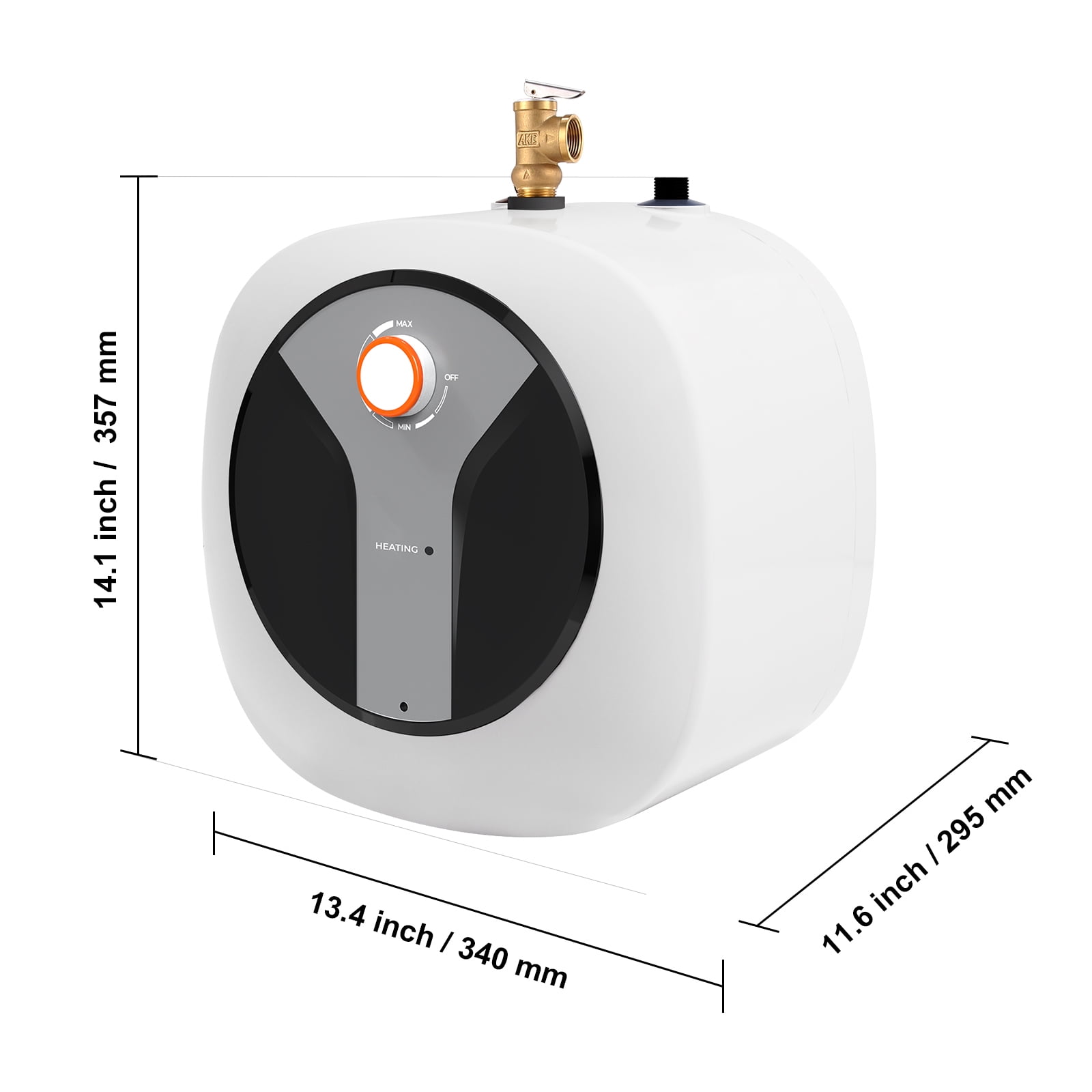 KFFKFF 2.5 Gallon Small Compact Electric Water Heater Shower Upgrade