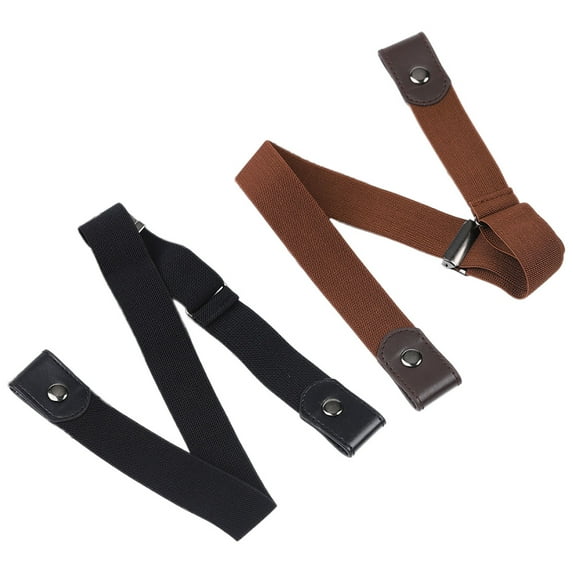 2Pcs Elastic Women Waist Belts Fashion Lady Waist Belts Punch-free Jeans Belts
