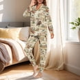 thumbnail image 3 of DISNIMO Horse Cactus Printed Christmas Womens Pajama Sets Long Sleeve Sleepwear Nightwear Pjs with Long Pants Casual V Neck Ladies Lounge Sets, 3 of 7